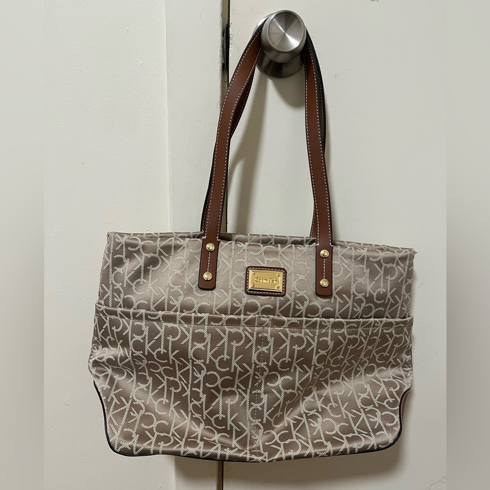 Gold Calvin Klein purse